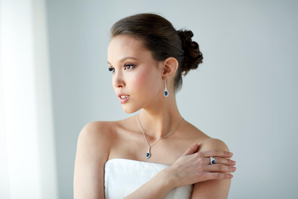 Model wearing Silver Jewelry