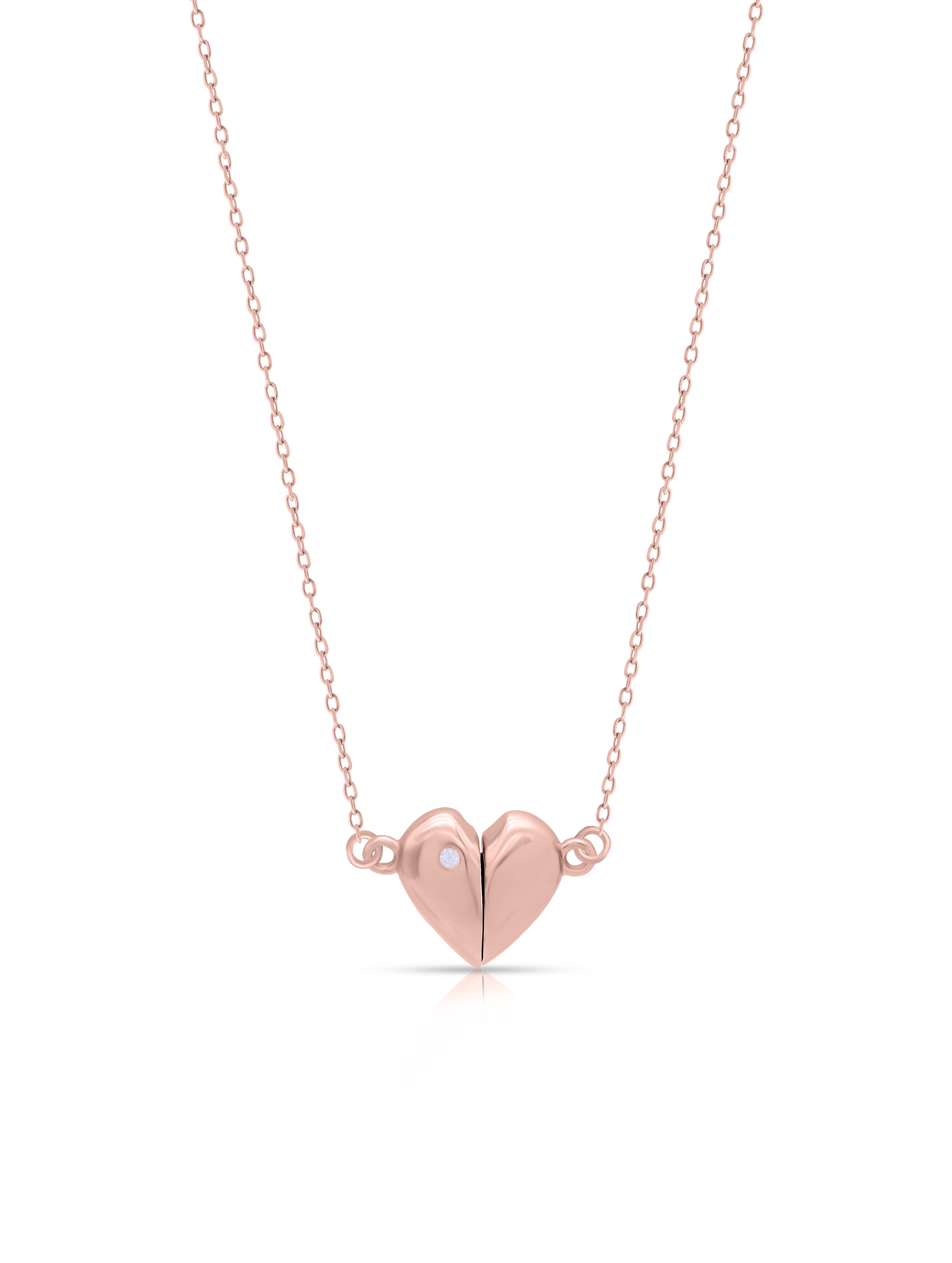 Rose Gold Magnetic Heart Chain