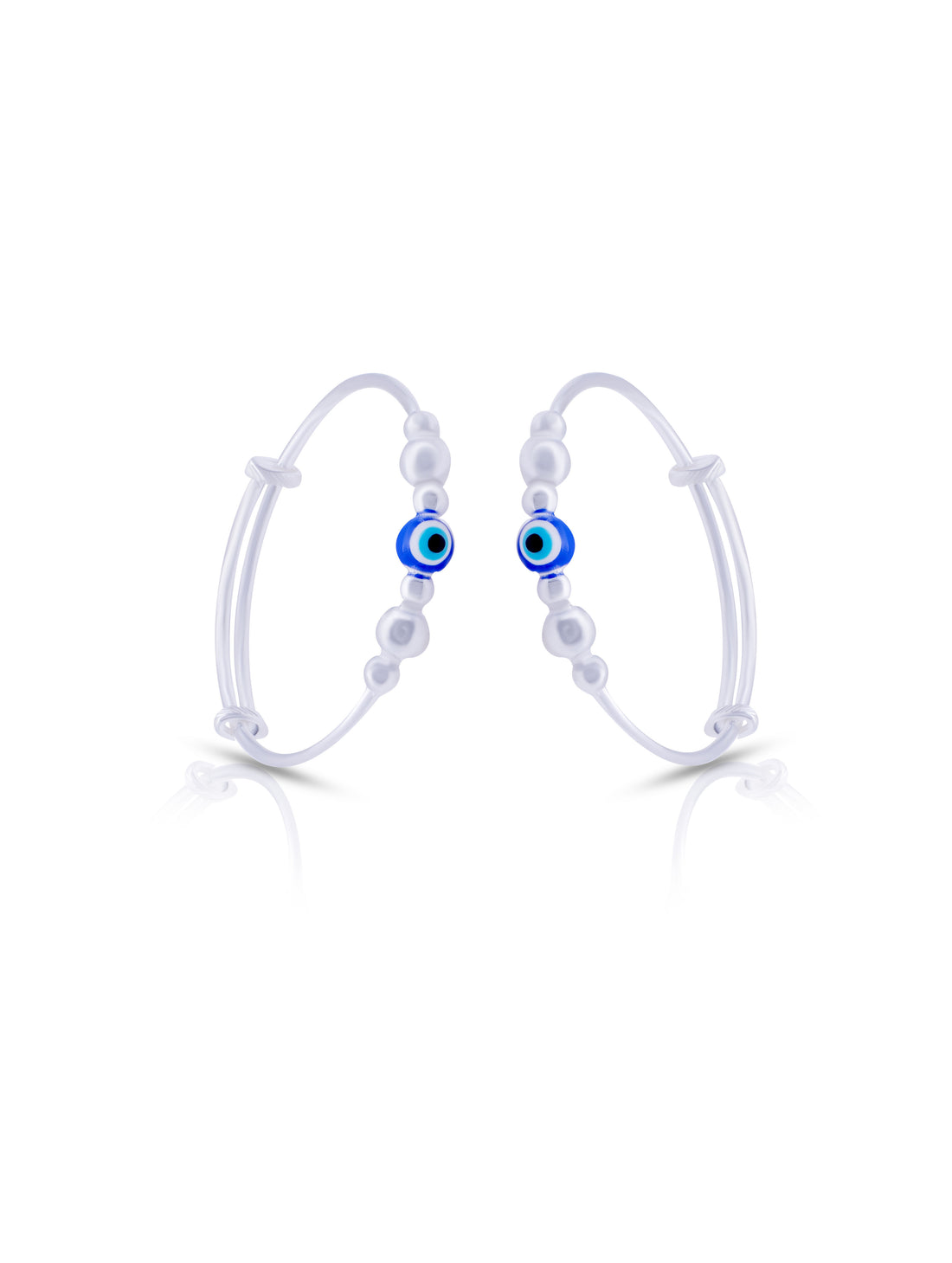 Silver Kids Bracelet with Evil Eye