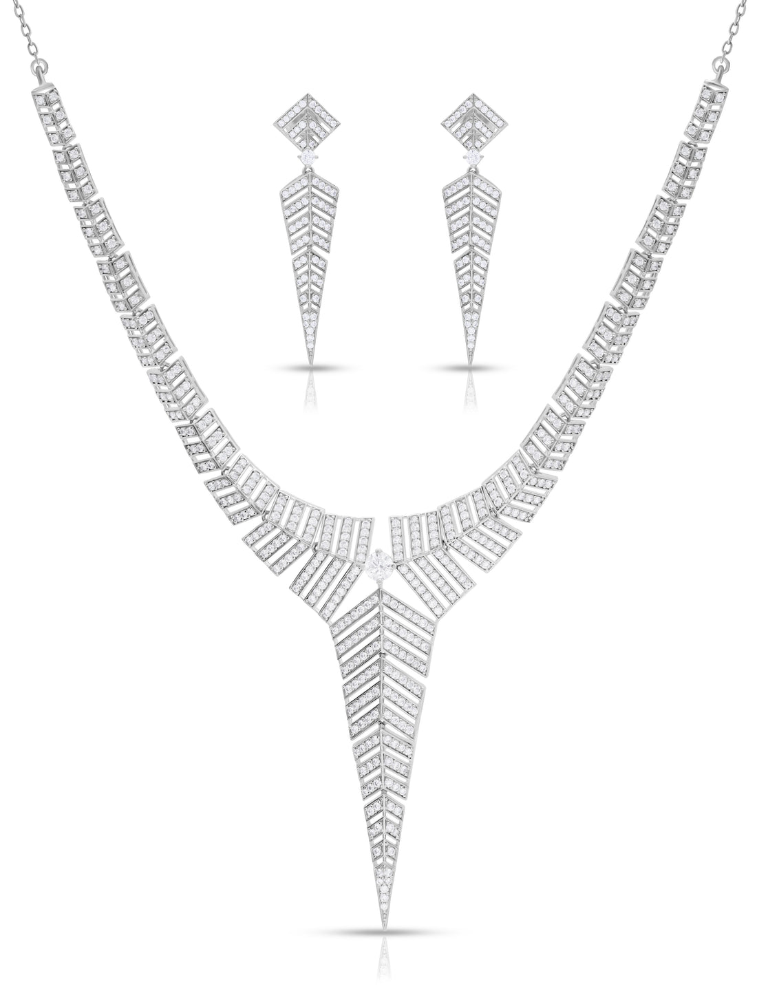 Swarovski Zircon Necklace & Earrings Set