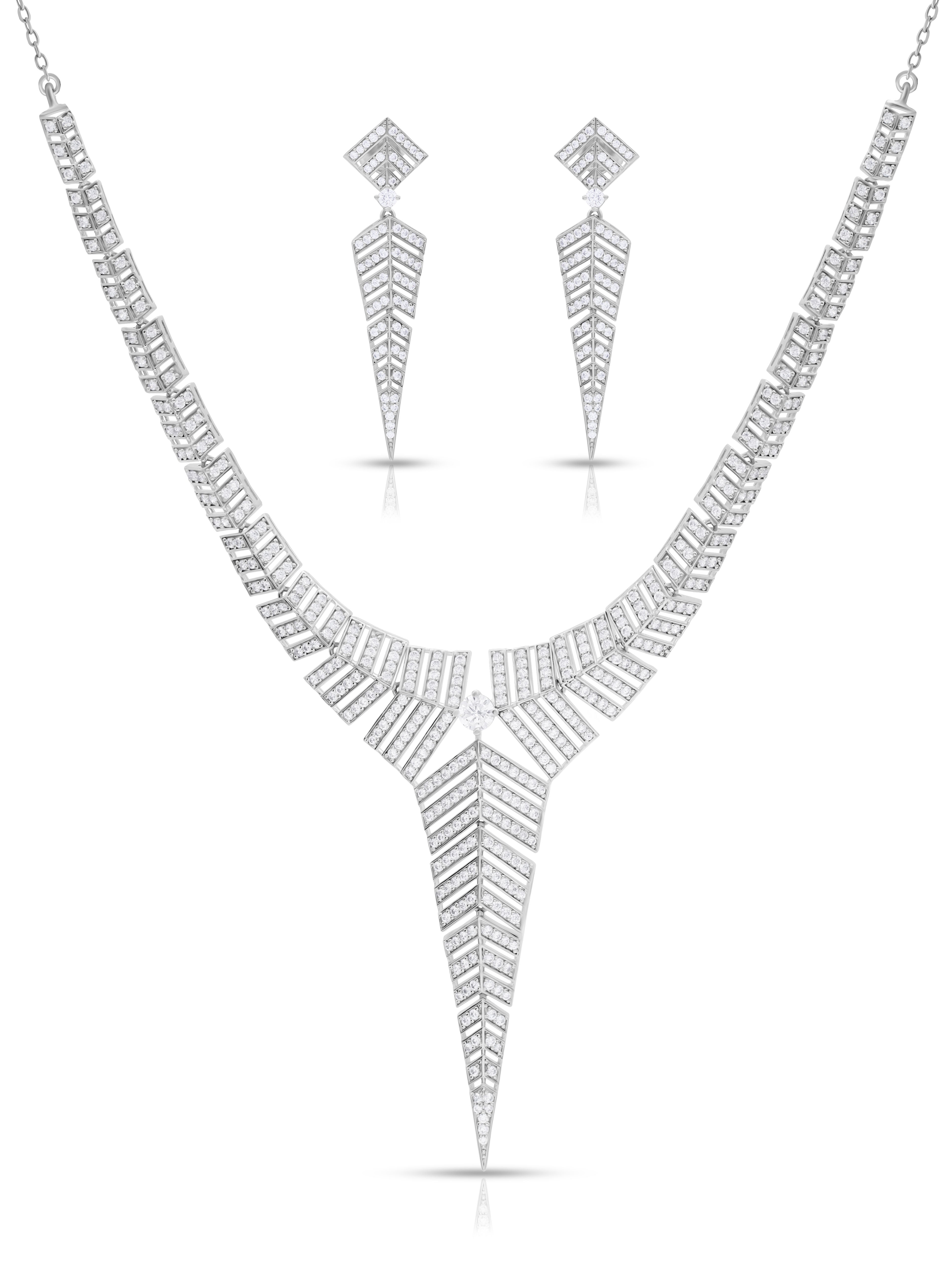 Swarovski Zircon Necklace & Earrings Set