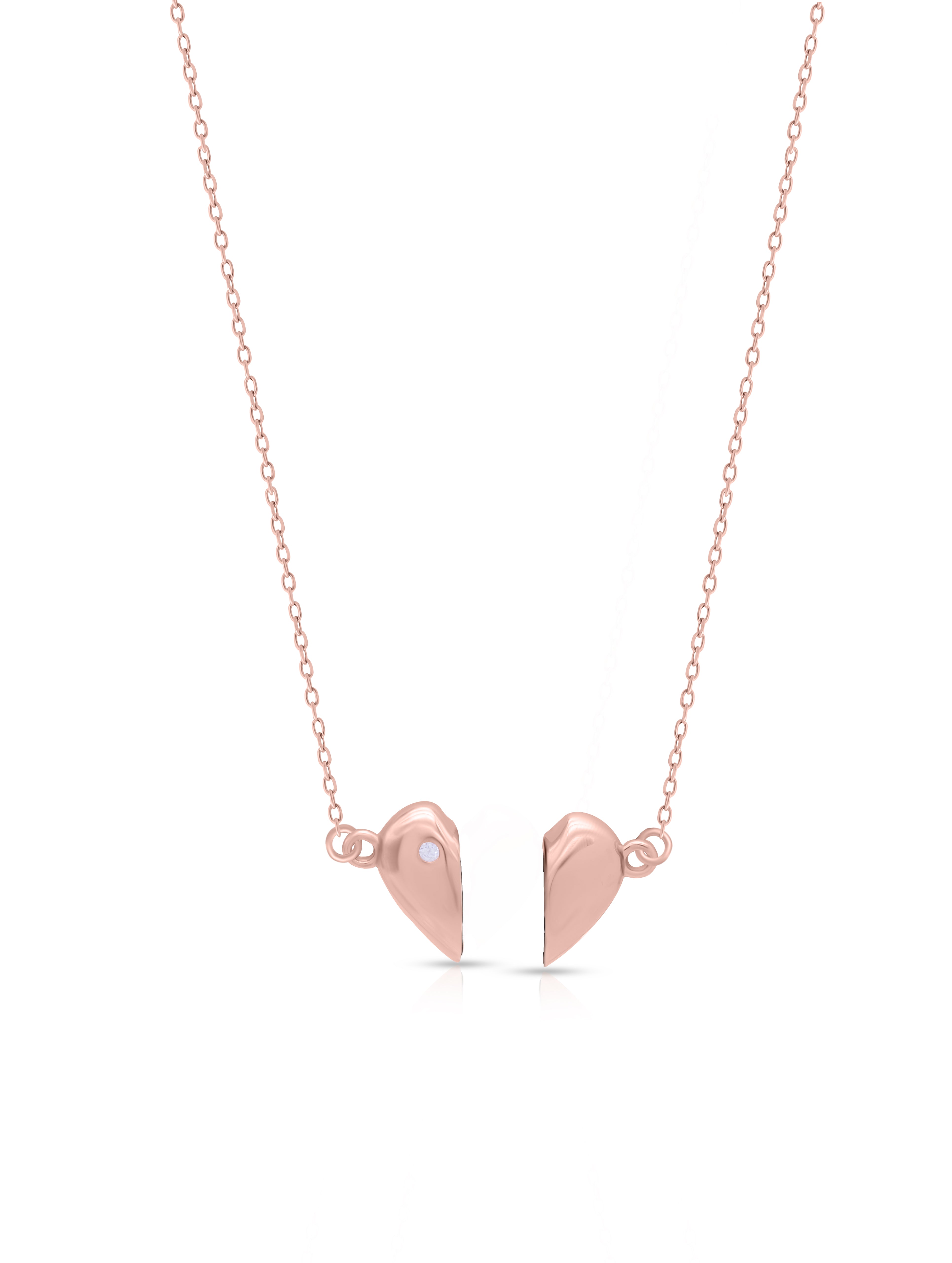 Rose Gold Magnetic Heart Chain