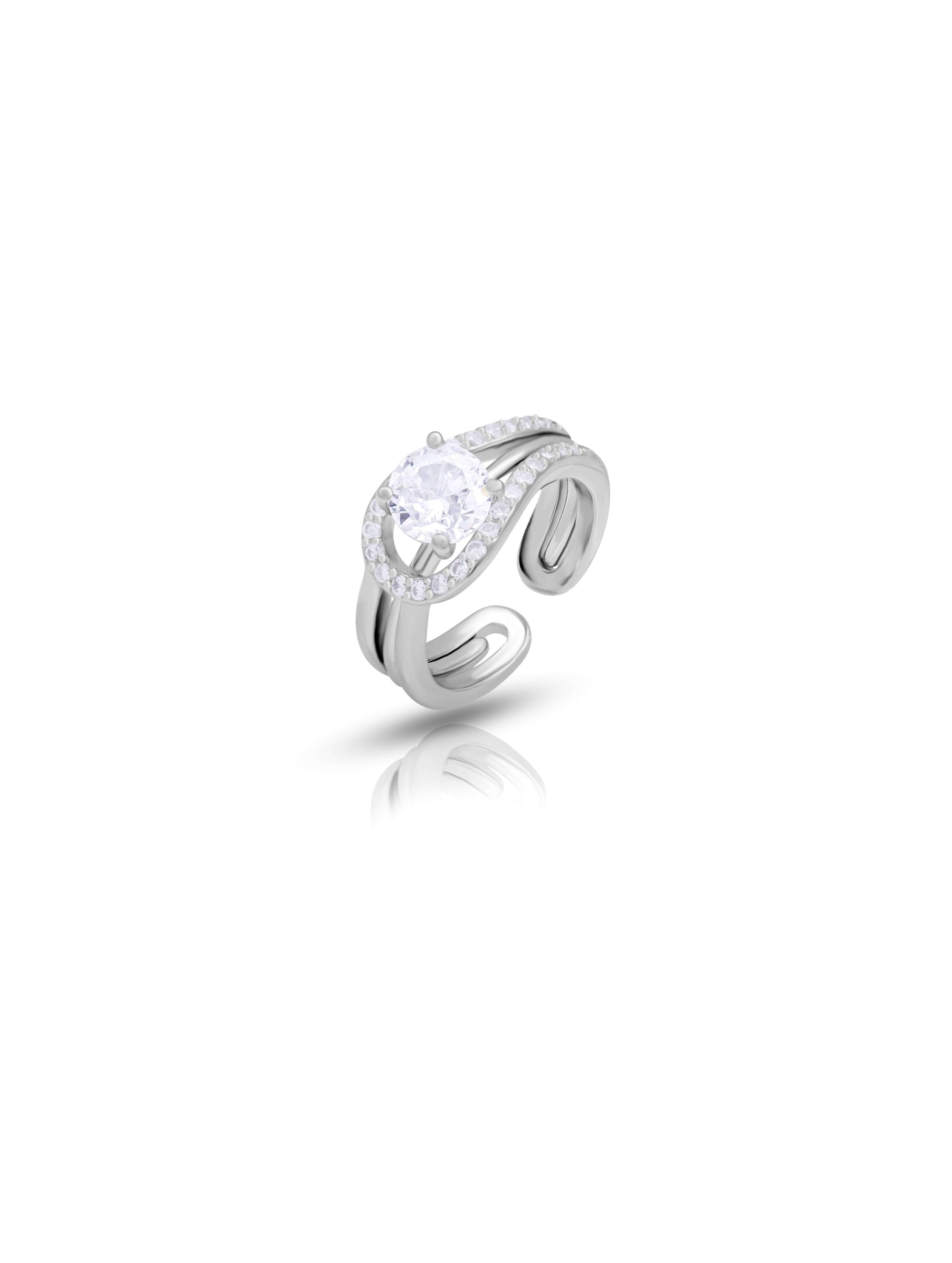 Solitaire & Zircon 2-in-1 Ring Set