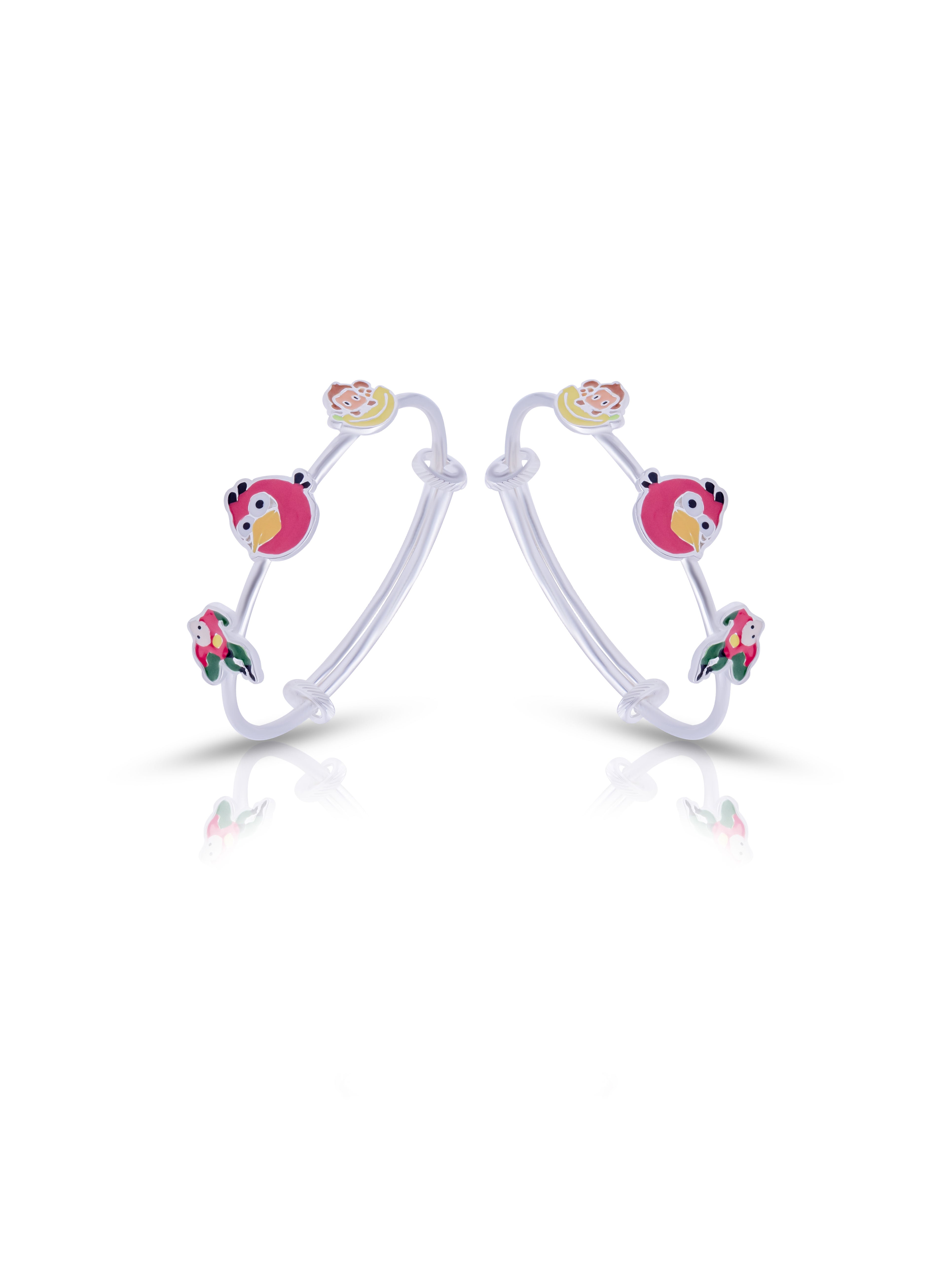 Silver Kids Bracelet with Enamel Charm