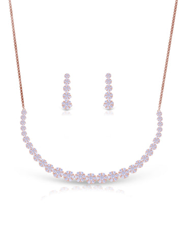 Silver Radiance Swarovski Zircon Necklace & Earrings Set