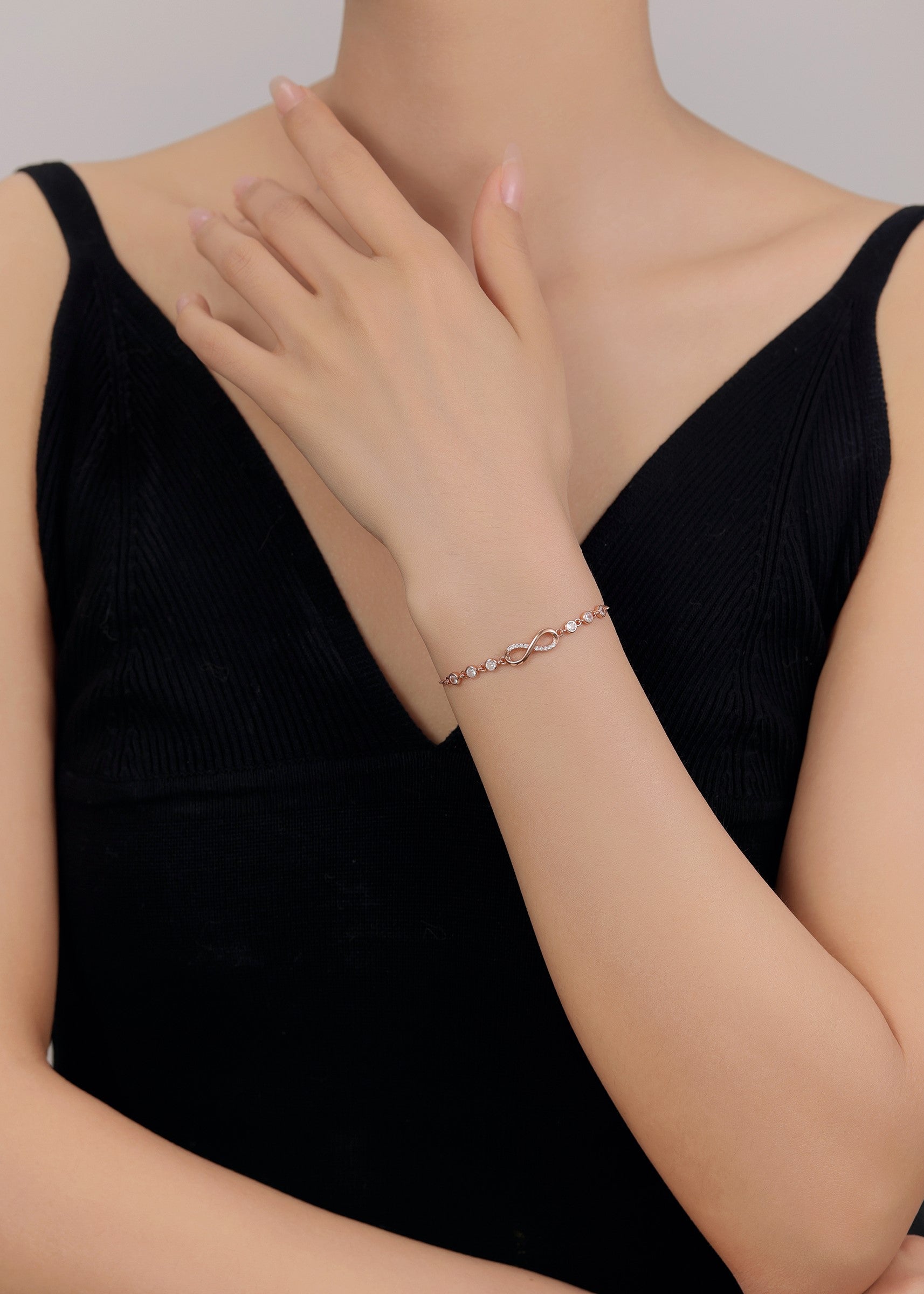 Infinity Love Silver Adjustable Bracelet