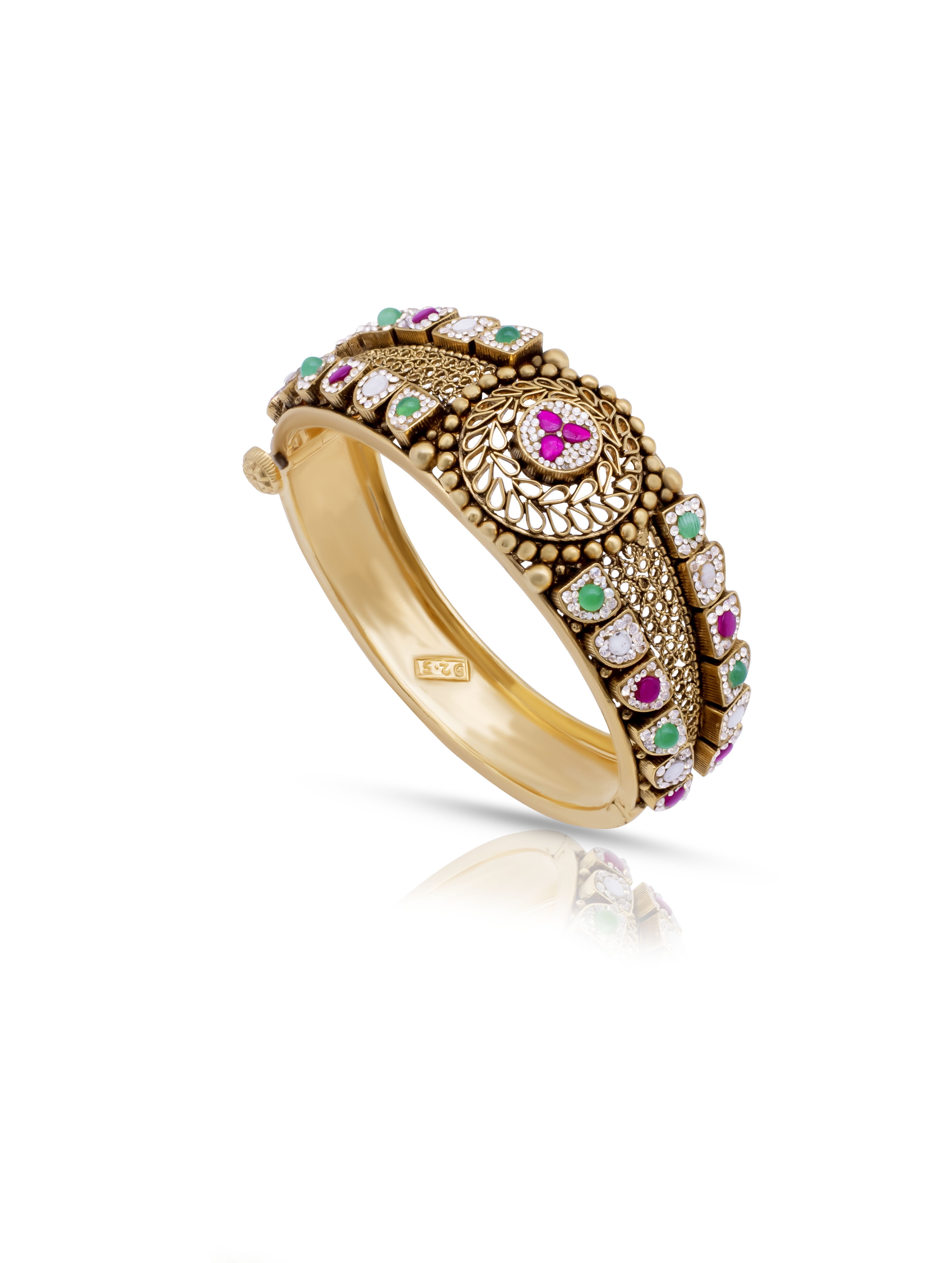 Luxury 22k Gold Plated Silver Bracelet
