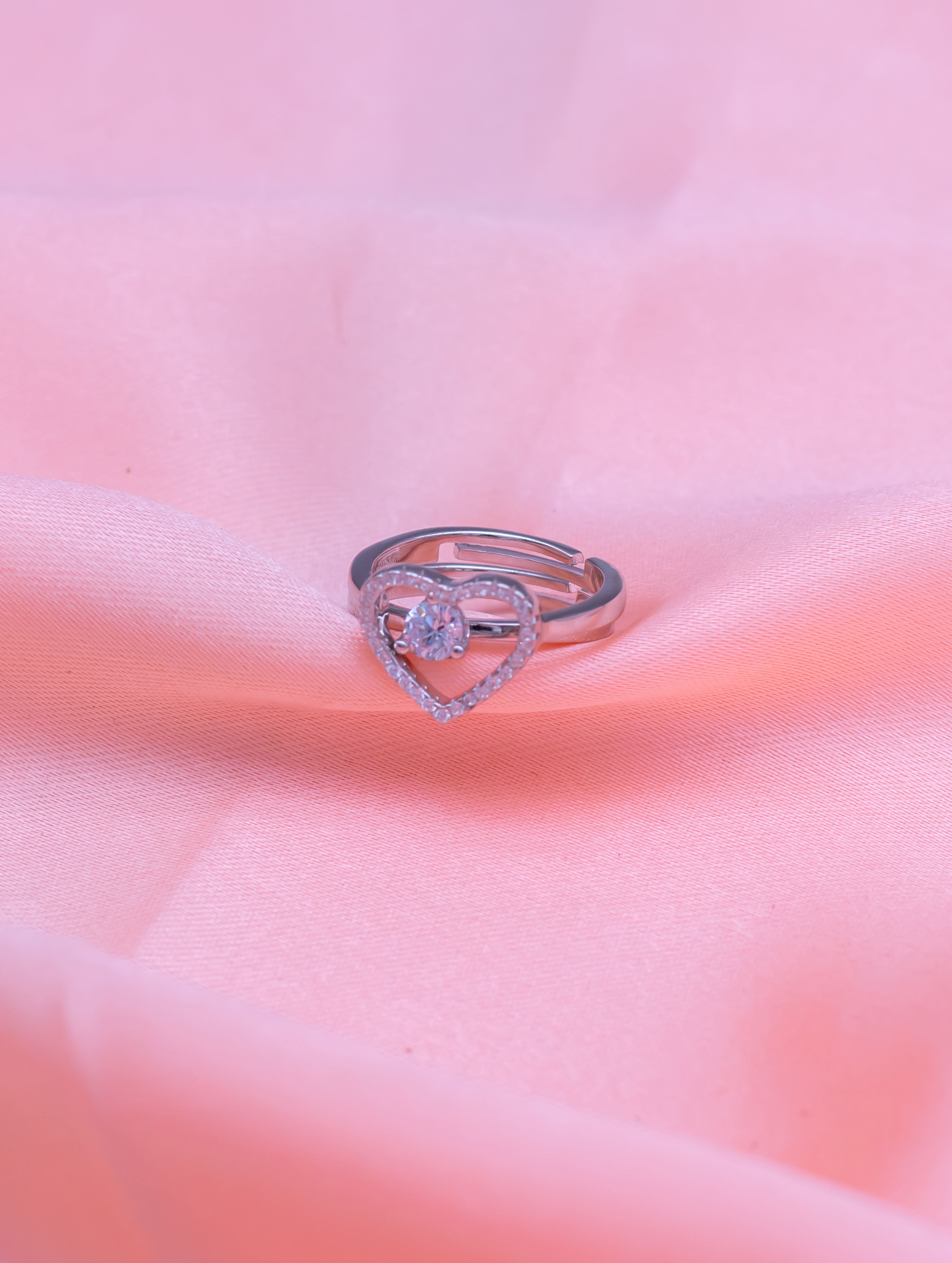 Classic Silver Heart Band Ring