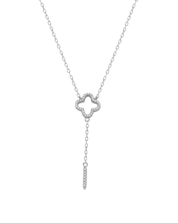Pave Triangle Charm Necklace
