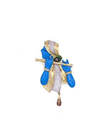 Meenakari Peacock Enamel Necklace & Earring Set