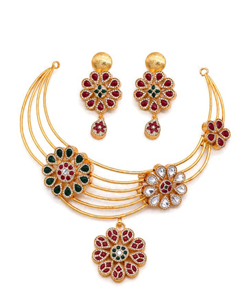 Pave Owl Pendant Necklace & Earring Set