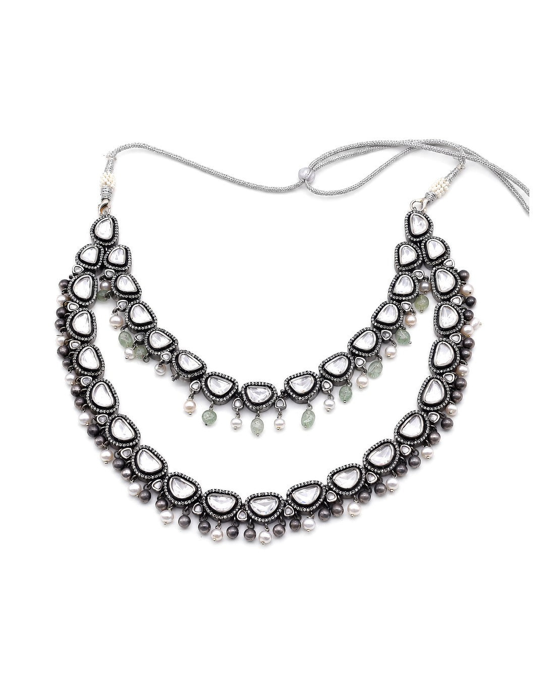Pearl Flower Pendant Necklace & Stud Set