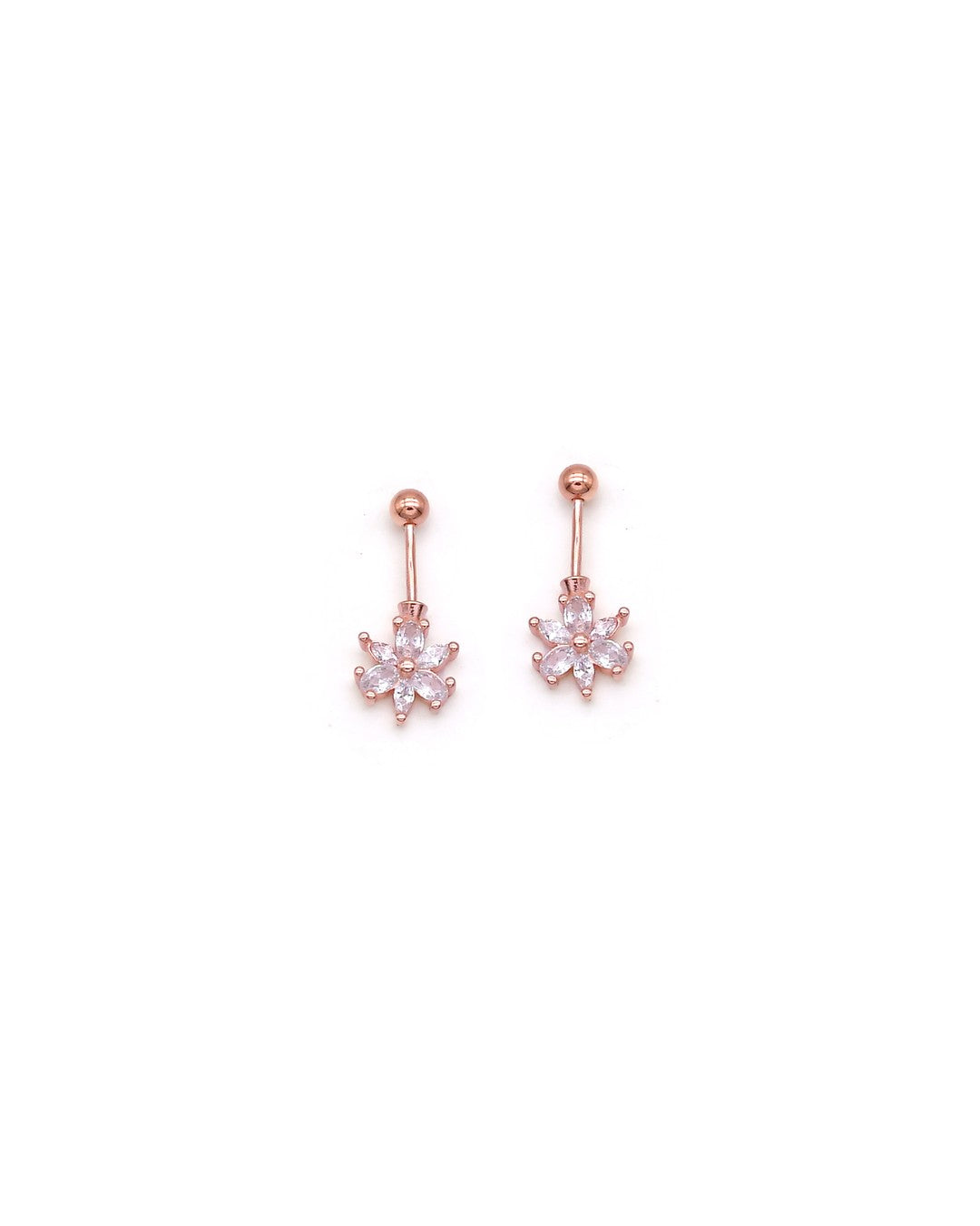 CZ Snowflake Drop Cartilage Earrings
