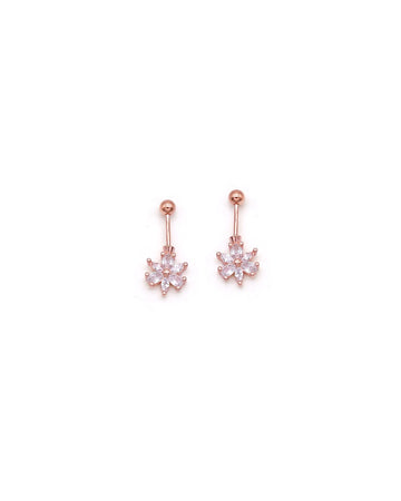 CZ Snowflake Drop Cartilage Earrings
