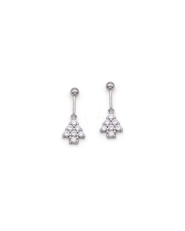 Rose Gold Marquise CZ Fan Drop Cartilage Earrings