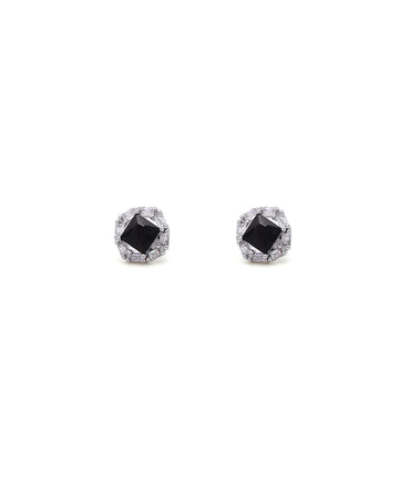 Baguette Cluster Rectangle Stud Earrings