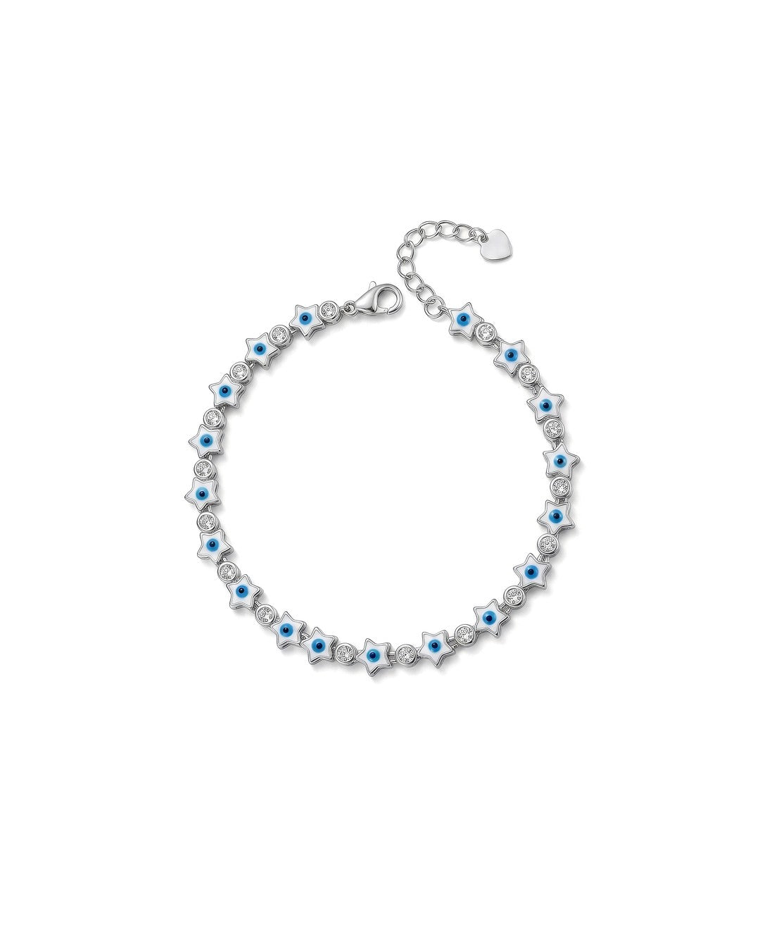 Adjustable Evil Eye & CZ Bolo Bracelet