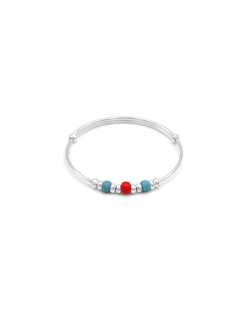 Crown Charm Beaded Baby Bracelet Set (Pair)