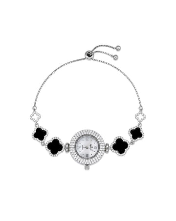 Clover-Link Sterling Silver Watch Bracelet