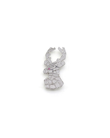 Sterling Silver Sailboat Brooch with Floral Accent