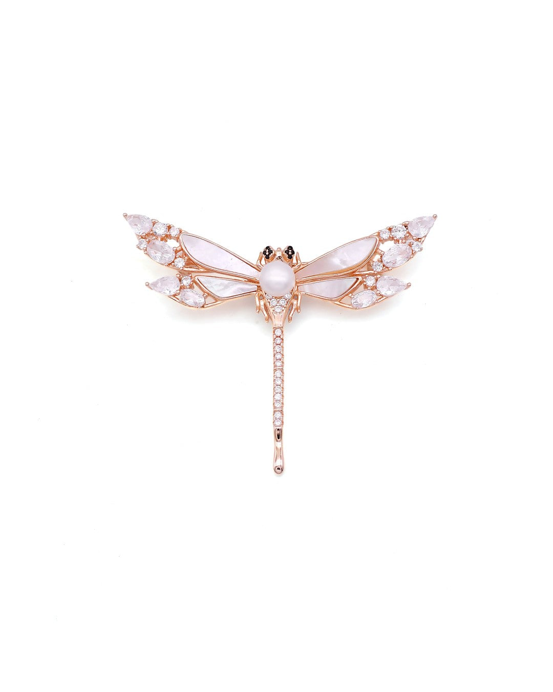 Sterling Silver Oxidized Bee Brooch with Gemstone Body