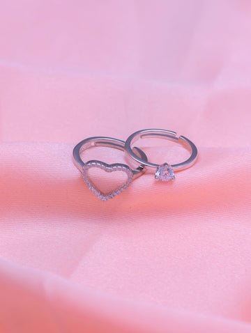 Classic Silver Heart Band Ring