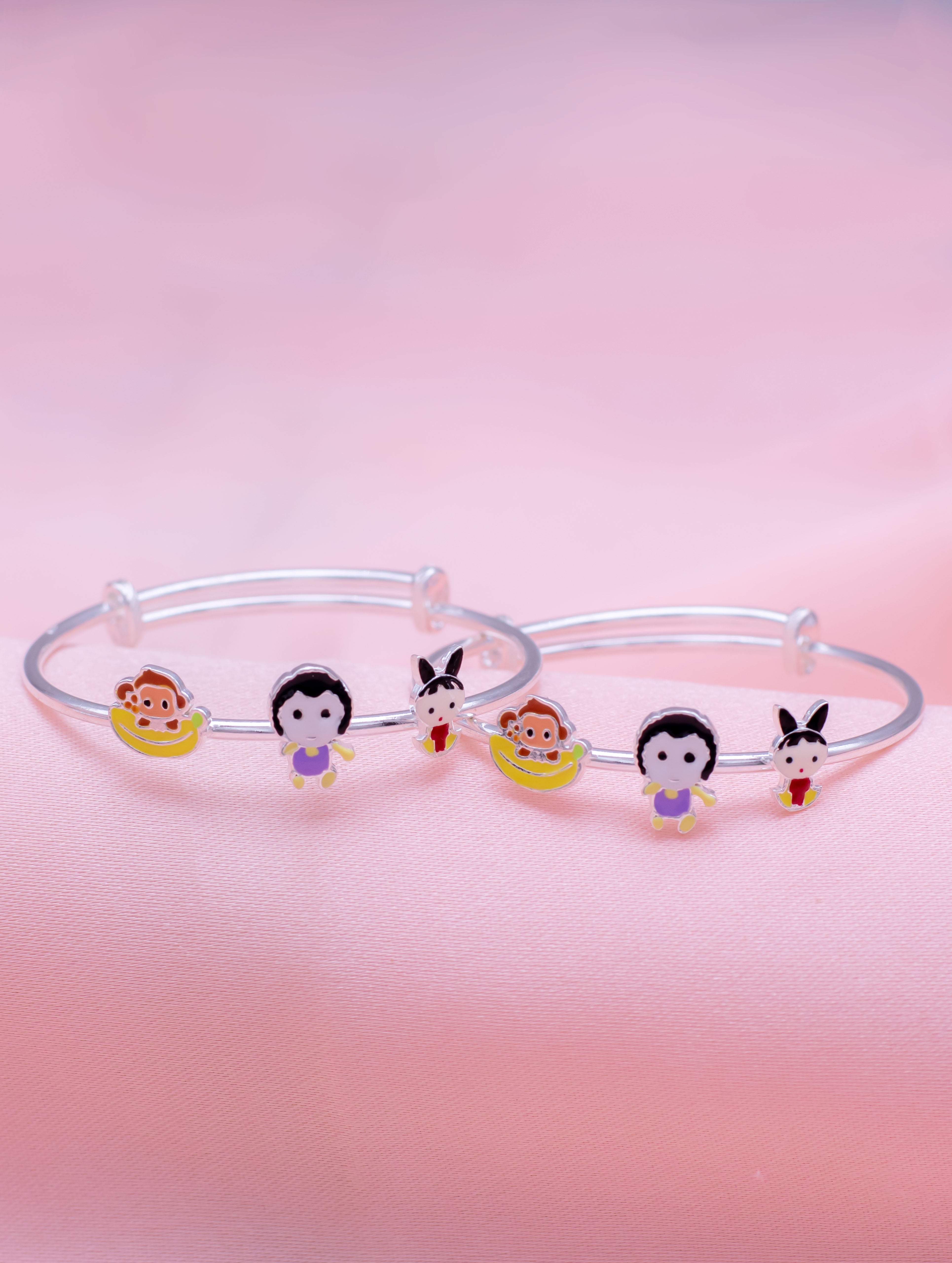 Children's Silver Bracelet with Secure Clasp