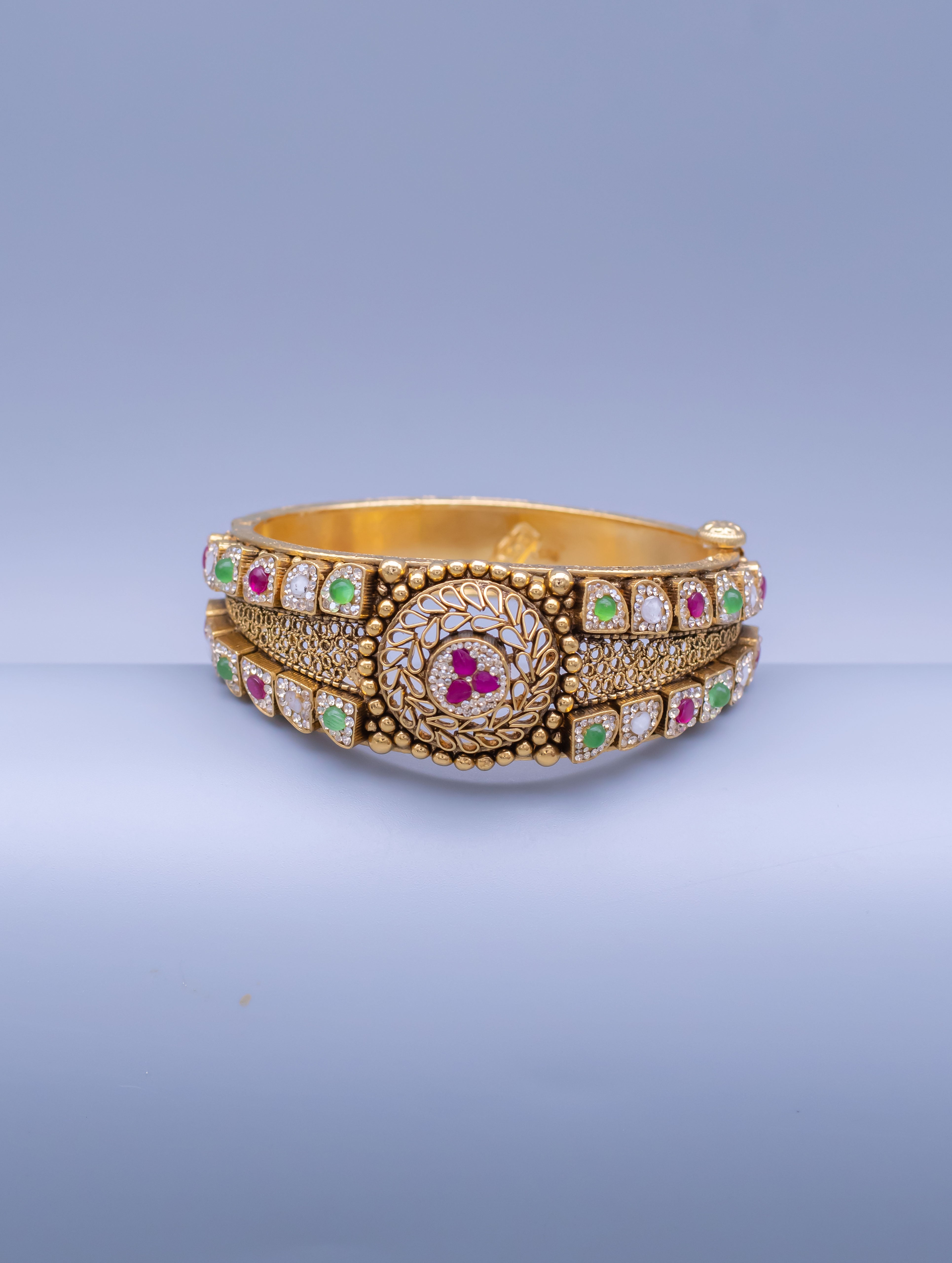 Luxury 22k Gold Plated Silver Bracelet