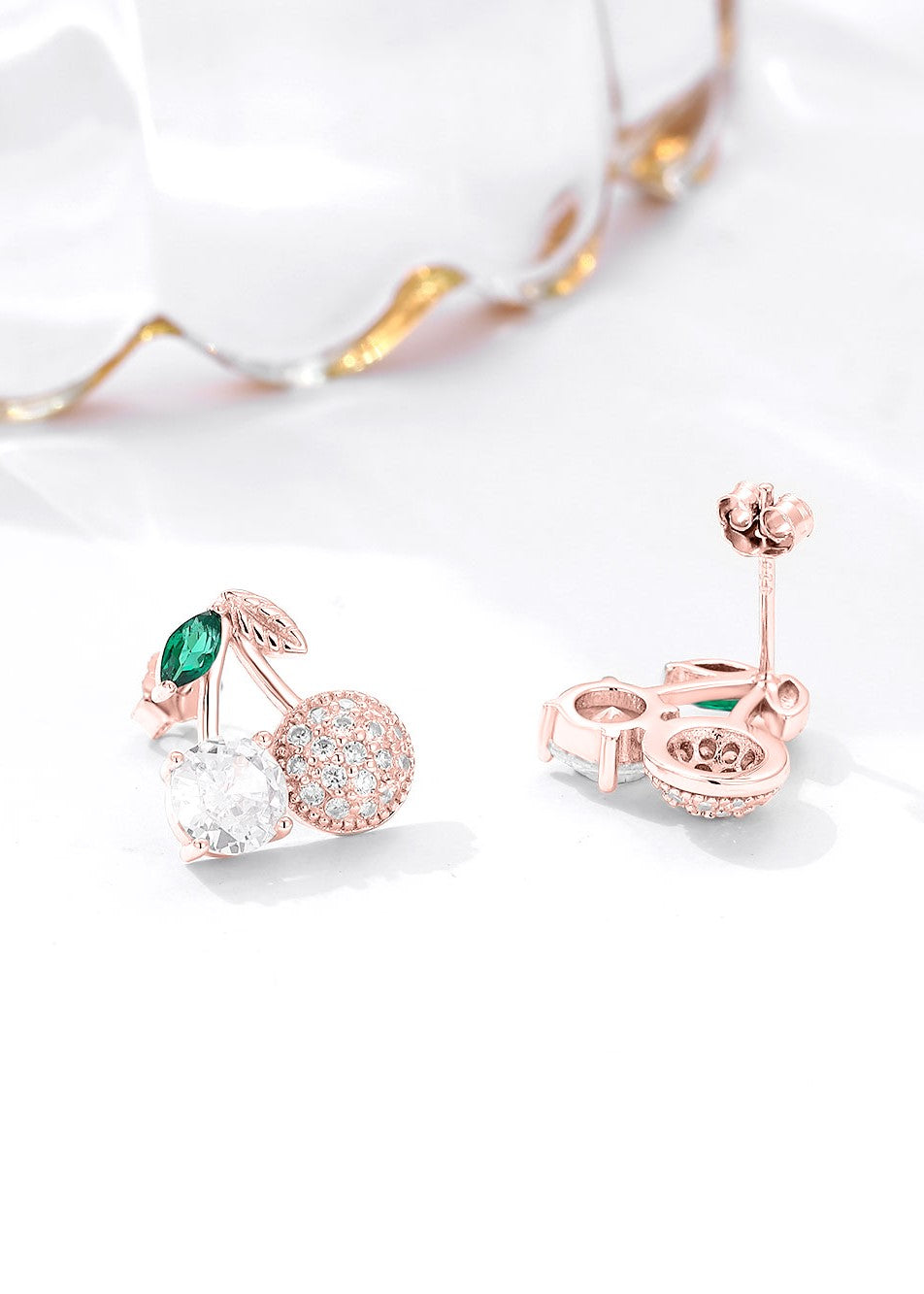 Radiant Dots Silver Swarovski Studs