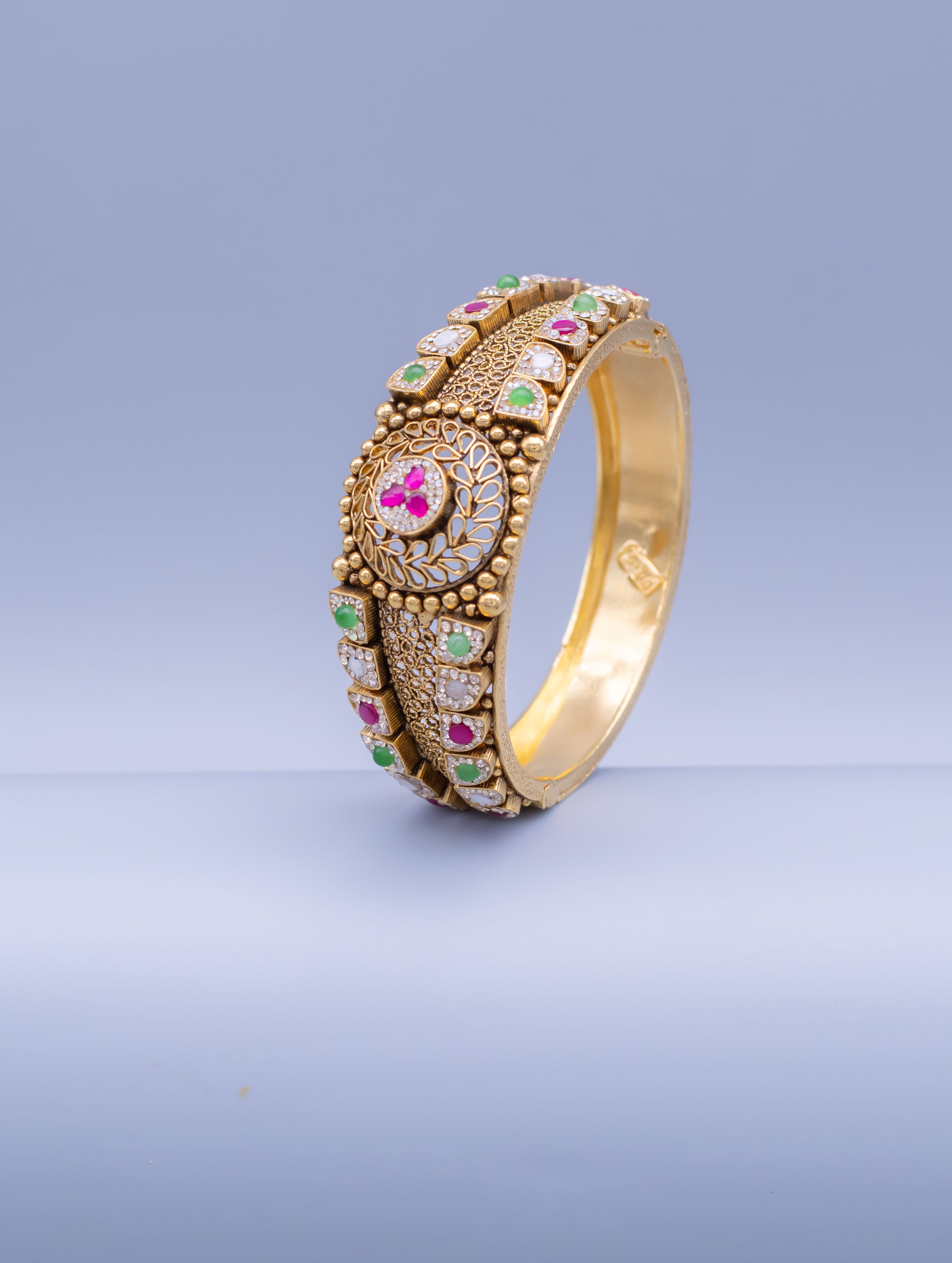 Luxury 22k Gold Plated Silver Bracelet
