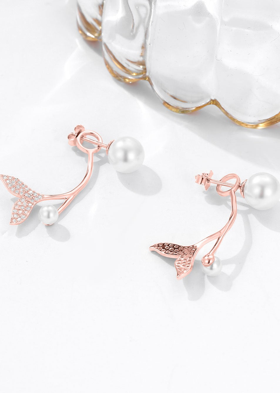 Pearl Cascade Zircon & Pearl Drop Earrings