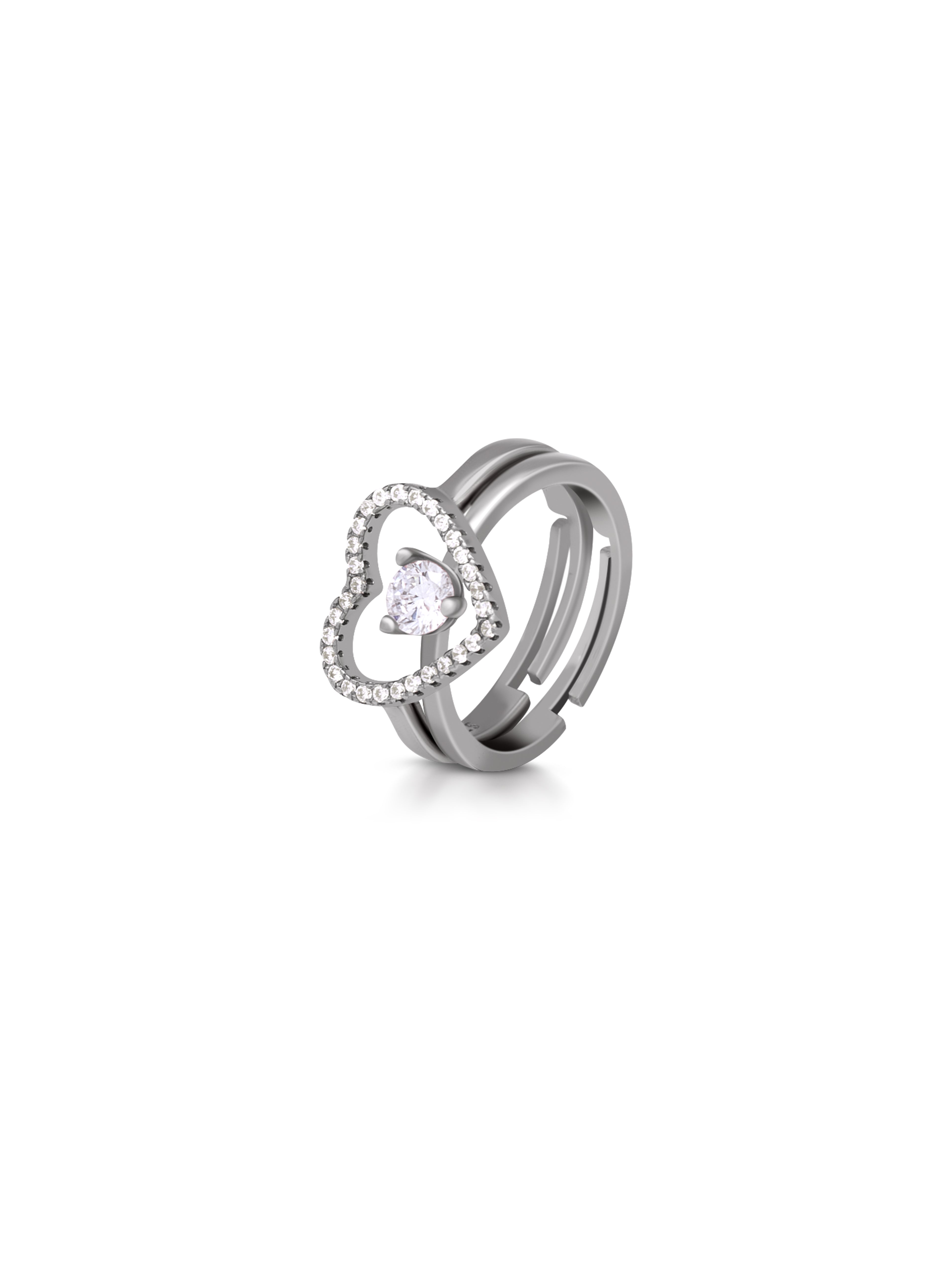 Classic Silver Heart Band Ring