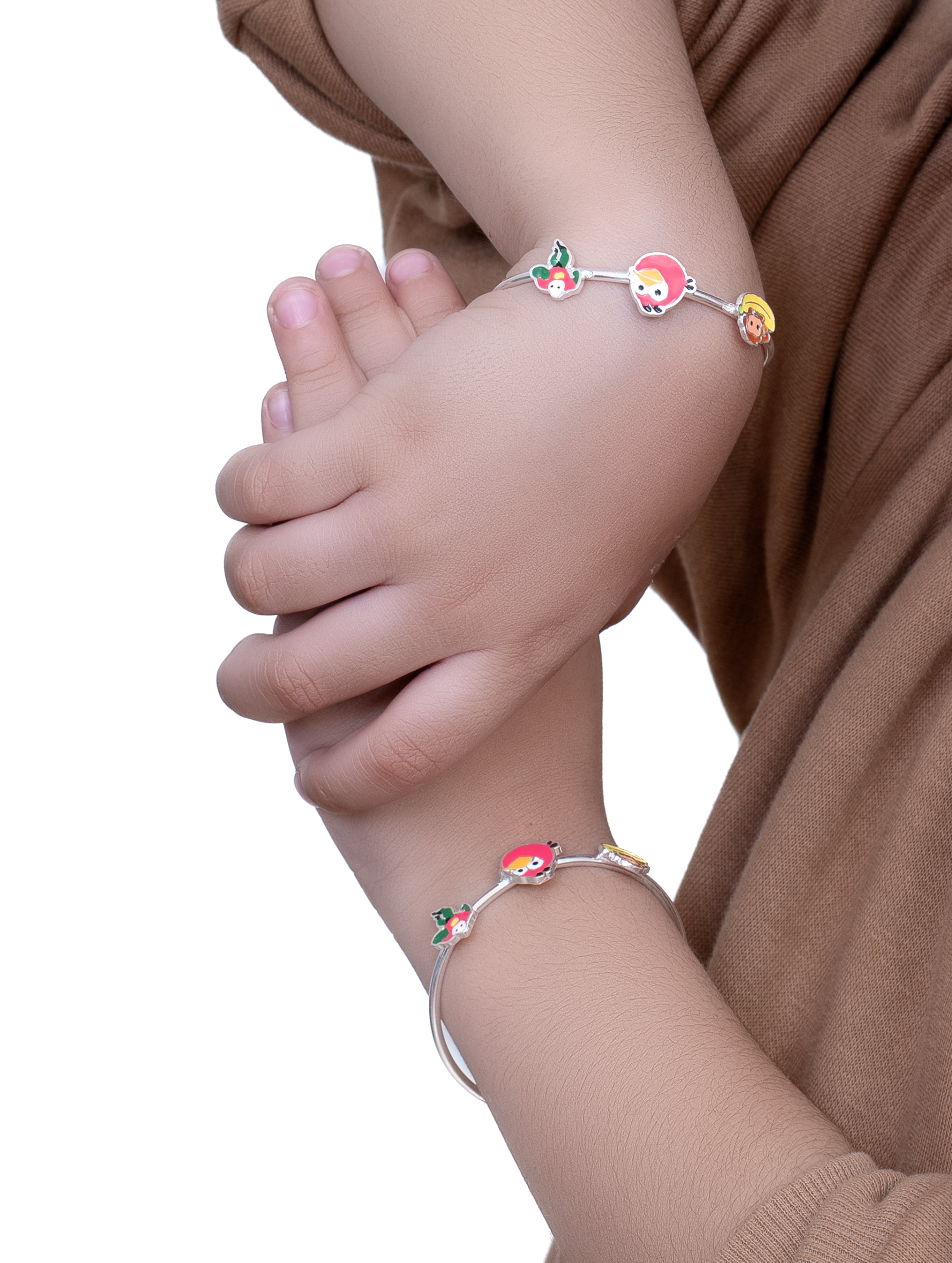 Silver Kids Bracelet with Enamel Charm
