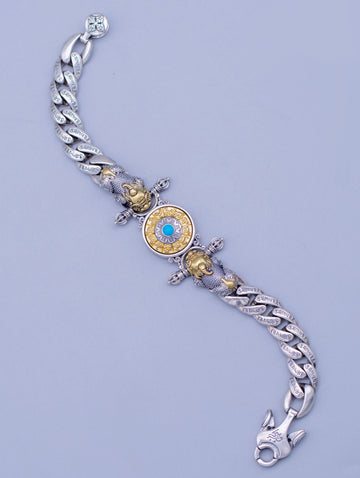 Silver Rotating Dial Bracelet