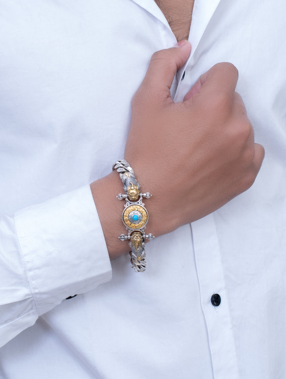 Silver Rotating Dial Bracelet