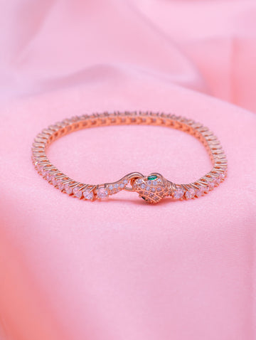 Solitaire  White Stone Tennis Bracelet