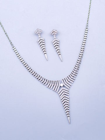Swarovski Zircon Necklace & Earrings Set