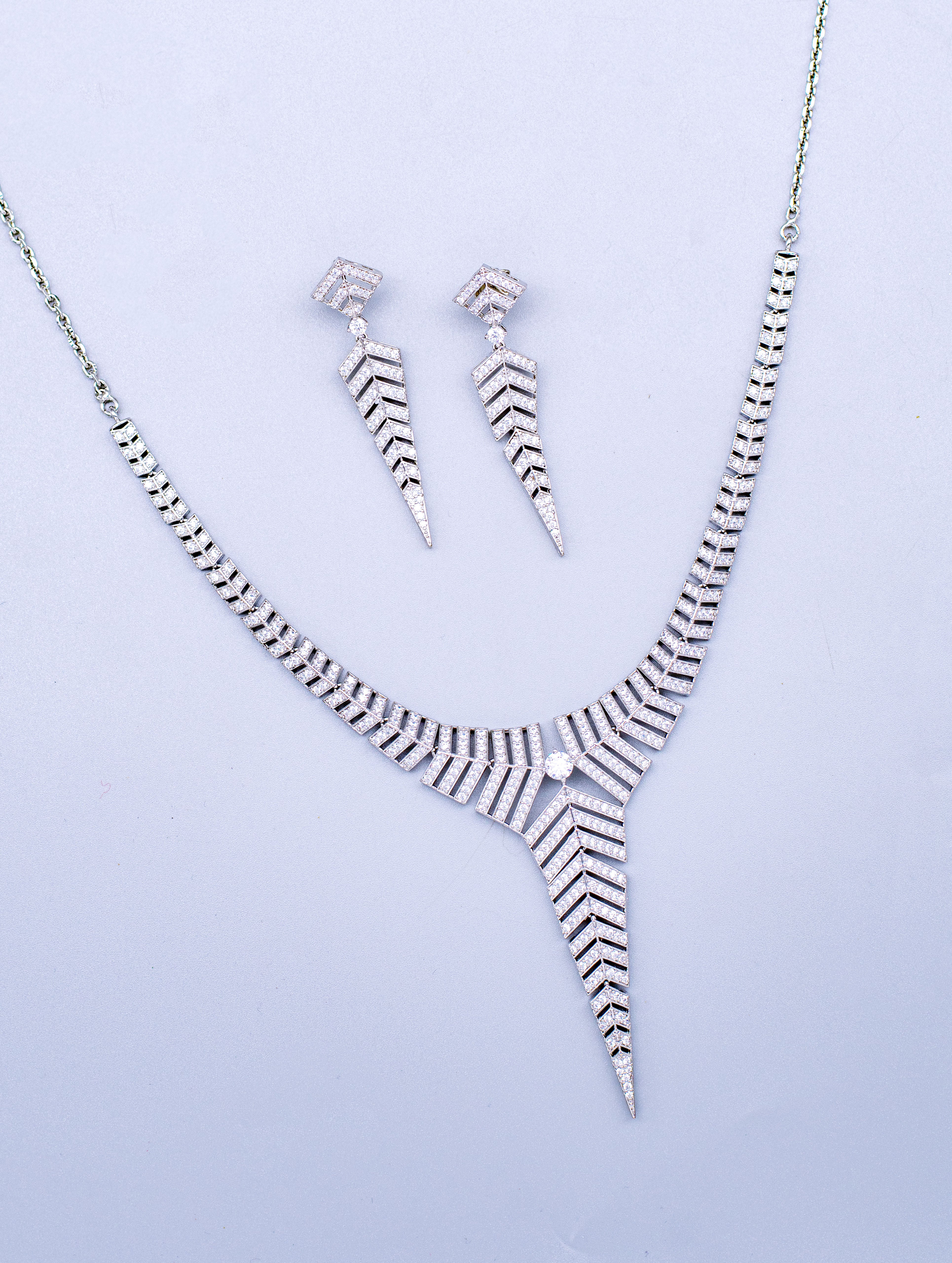 Swarovski Zircon Necklace & Earrings Set