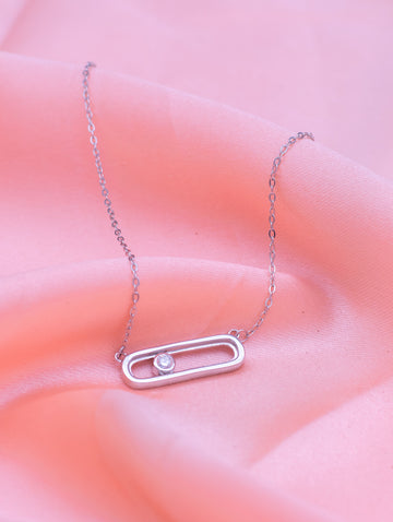 Silver Swarovski Zircon Chain