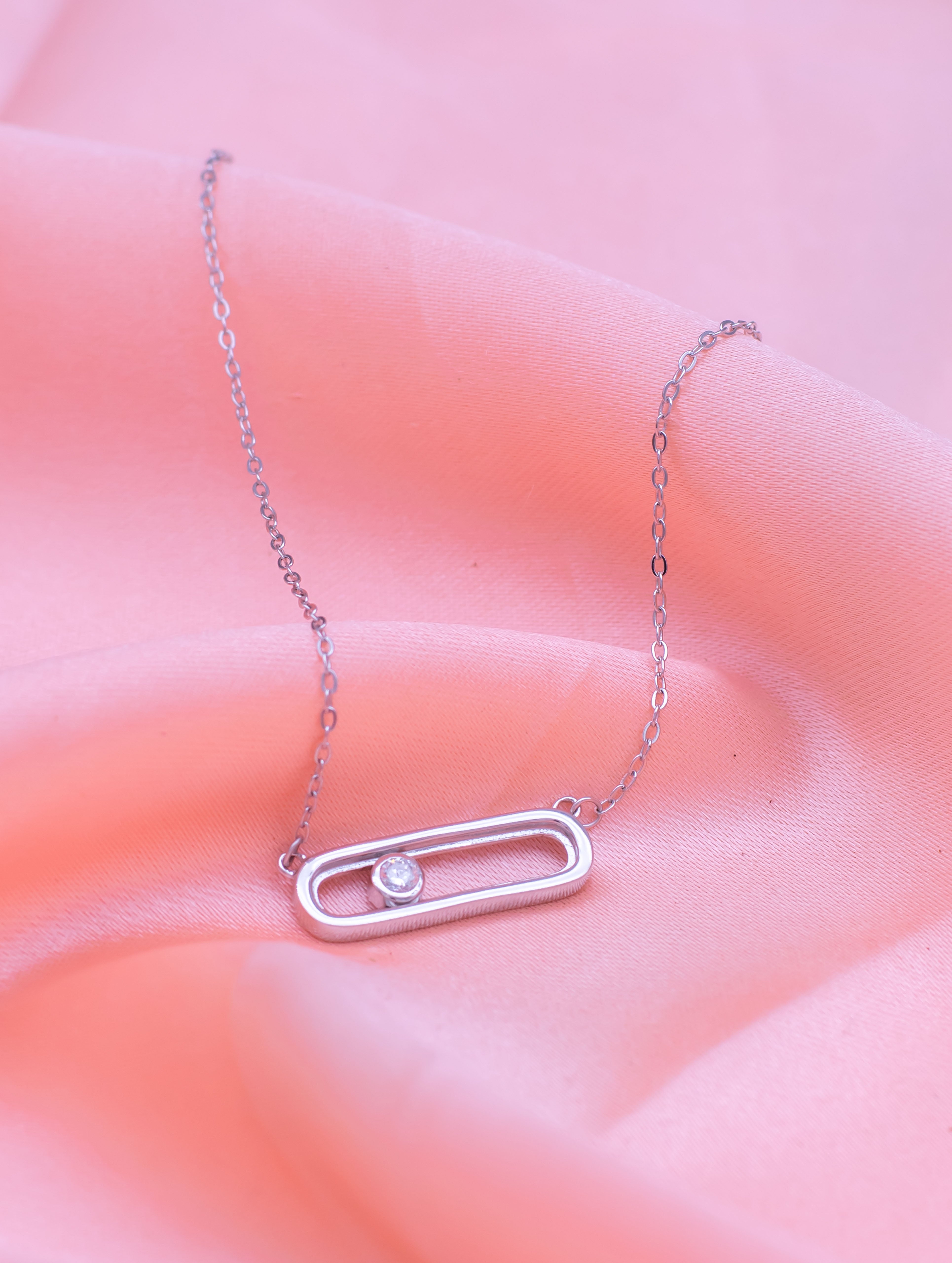 Silver Swarovski Zircon Chain