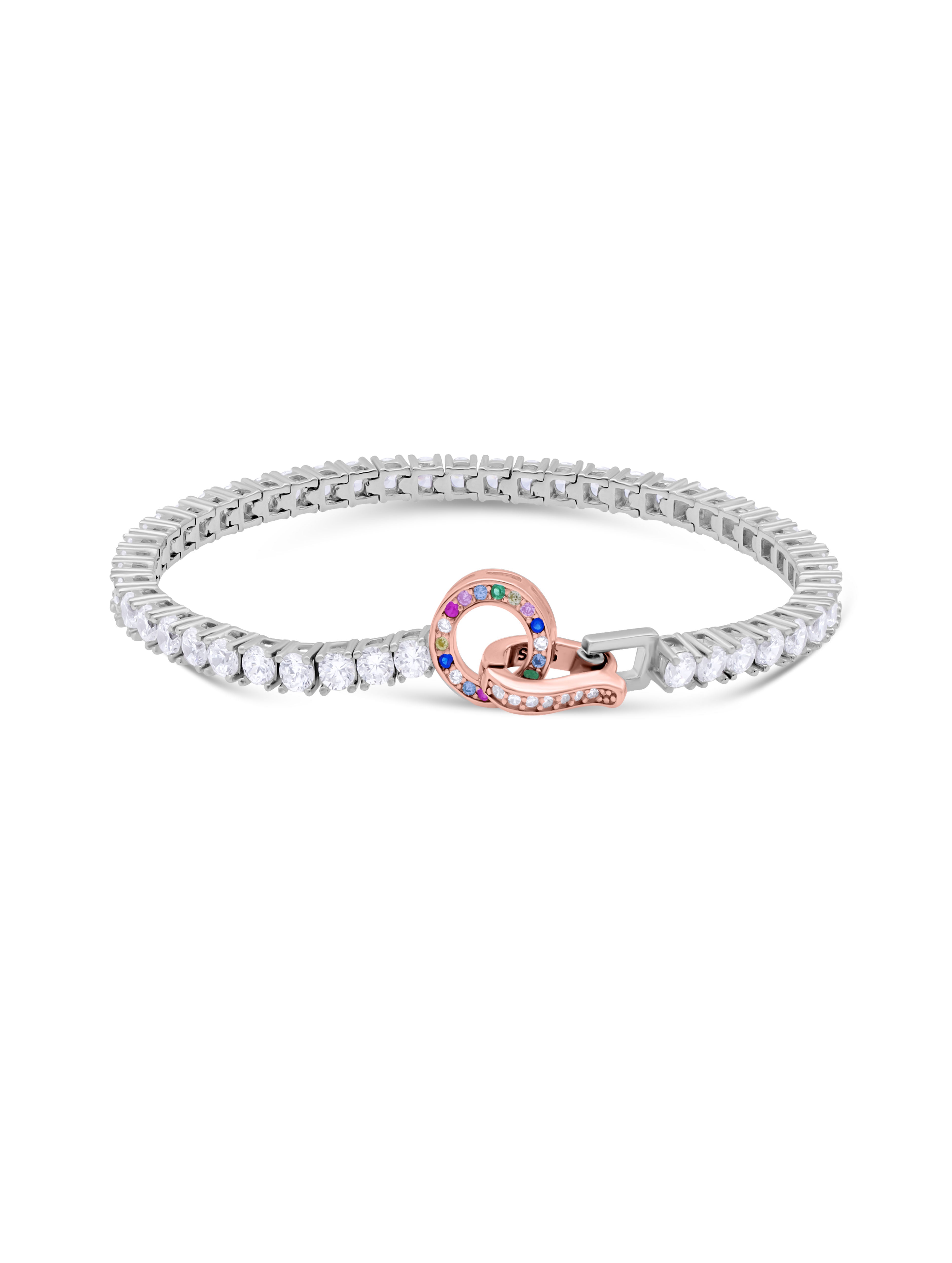 Silver Solitaire Chain Bracelet