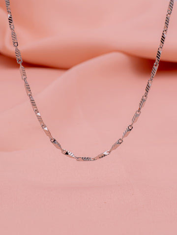 Geometric Silver Gents Chain