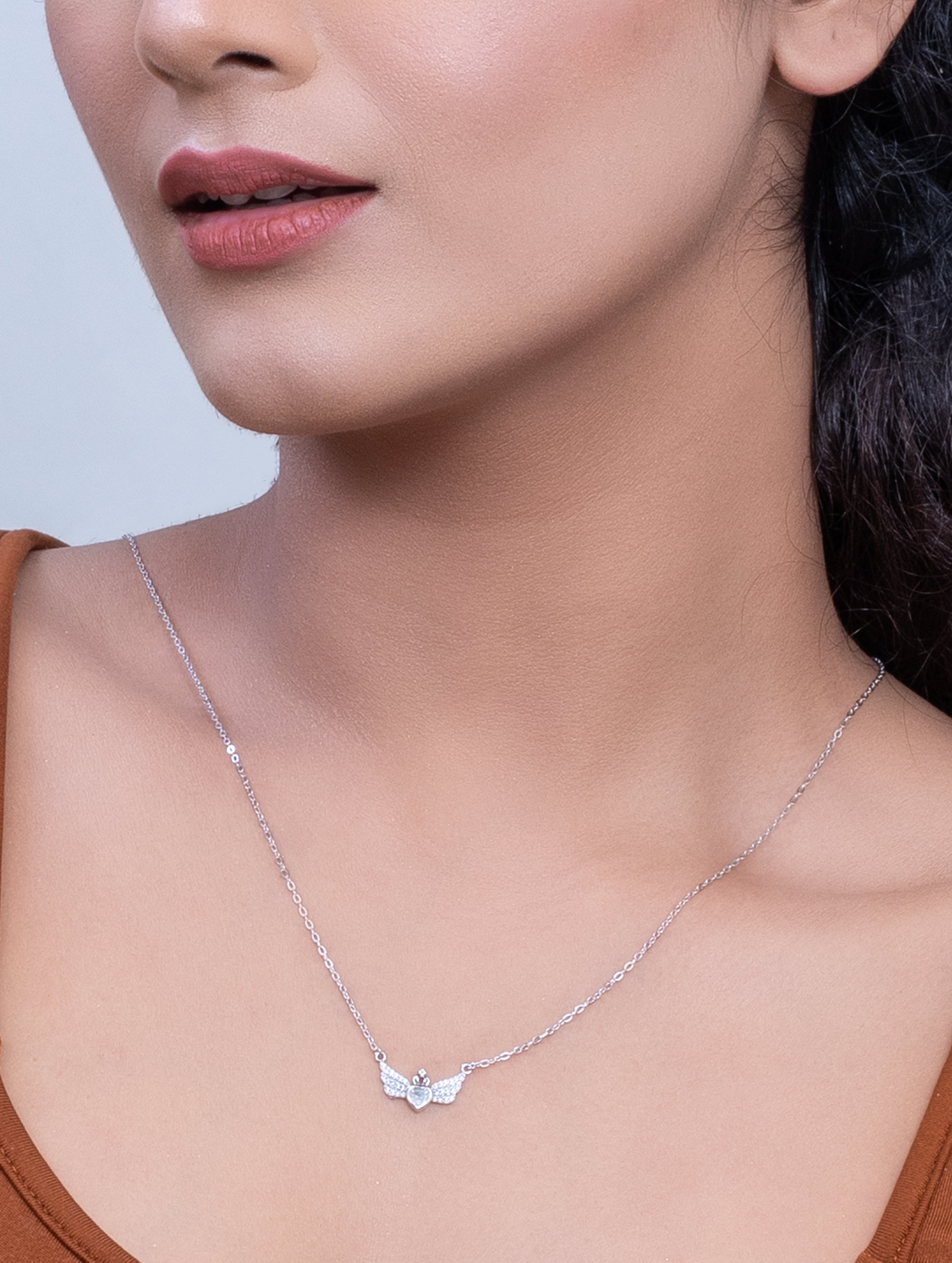 Crowned Wings Charm Chain