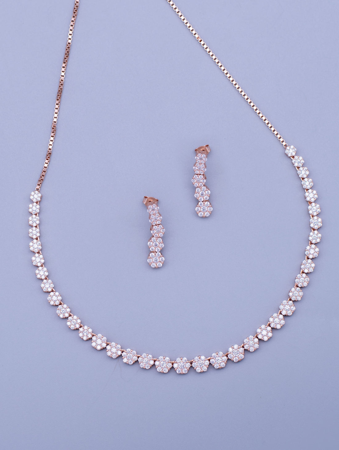 Silver Radiance Swarovski Zircon Necklace & Earrings Set