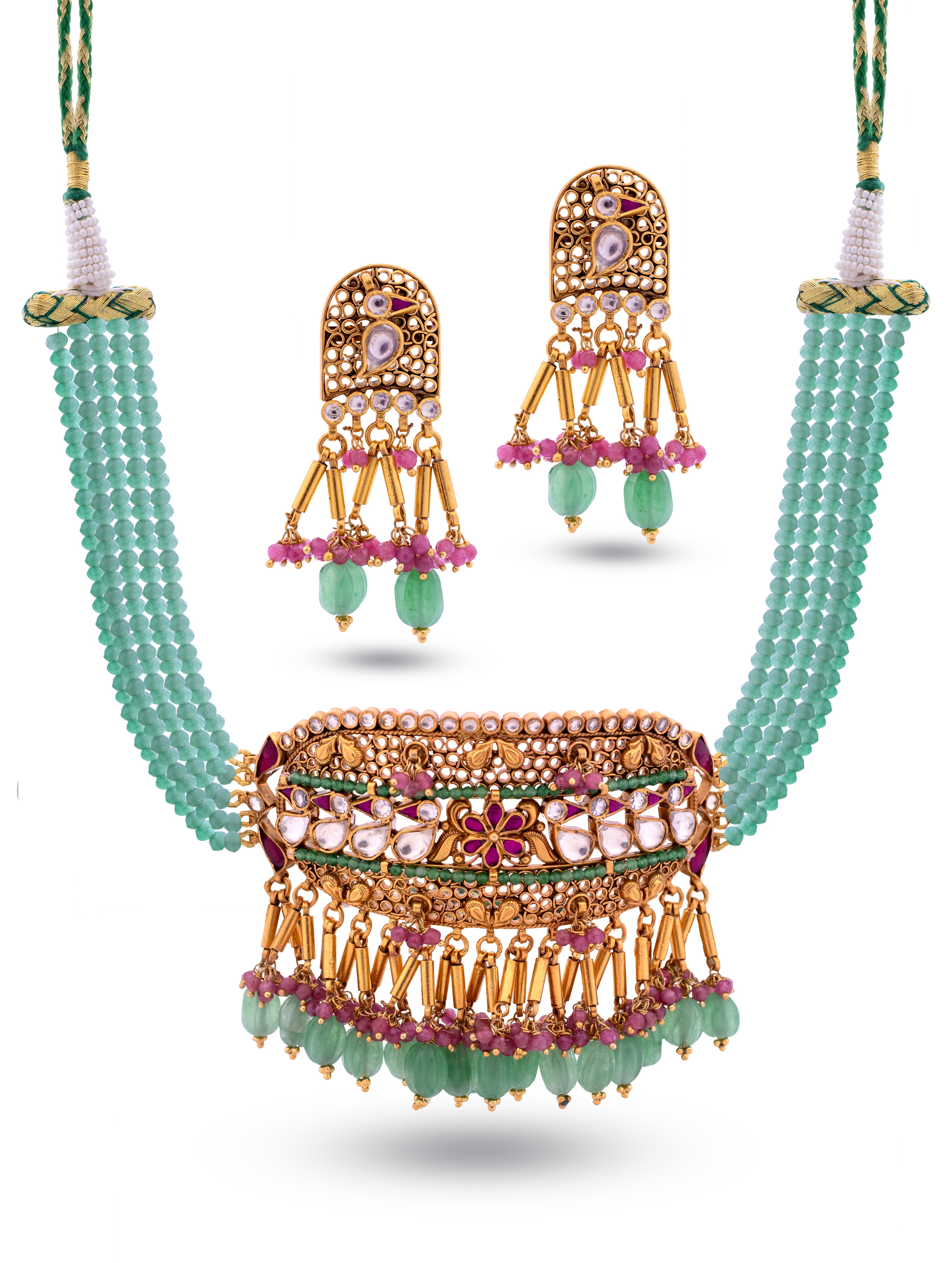 Regal Multicolor Kundan Necklace Set