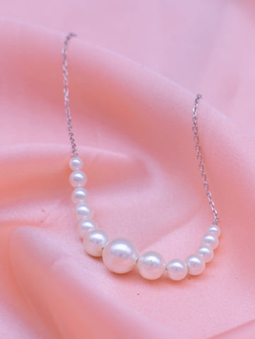 Elegant Pearl Silver Chain