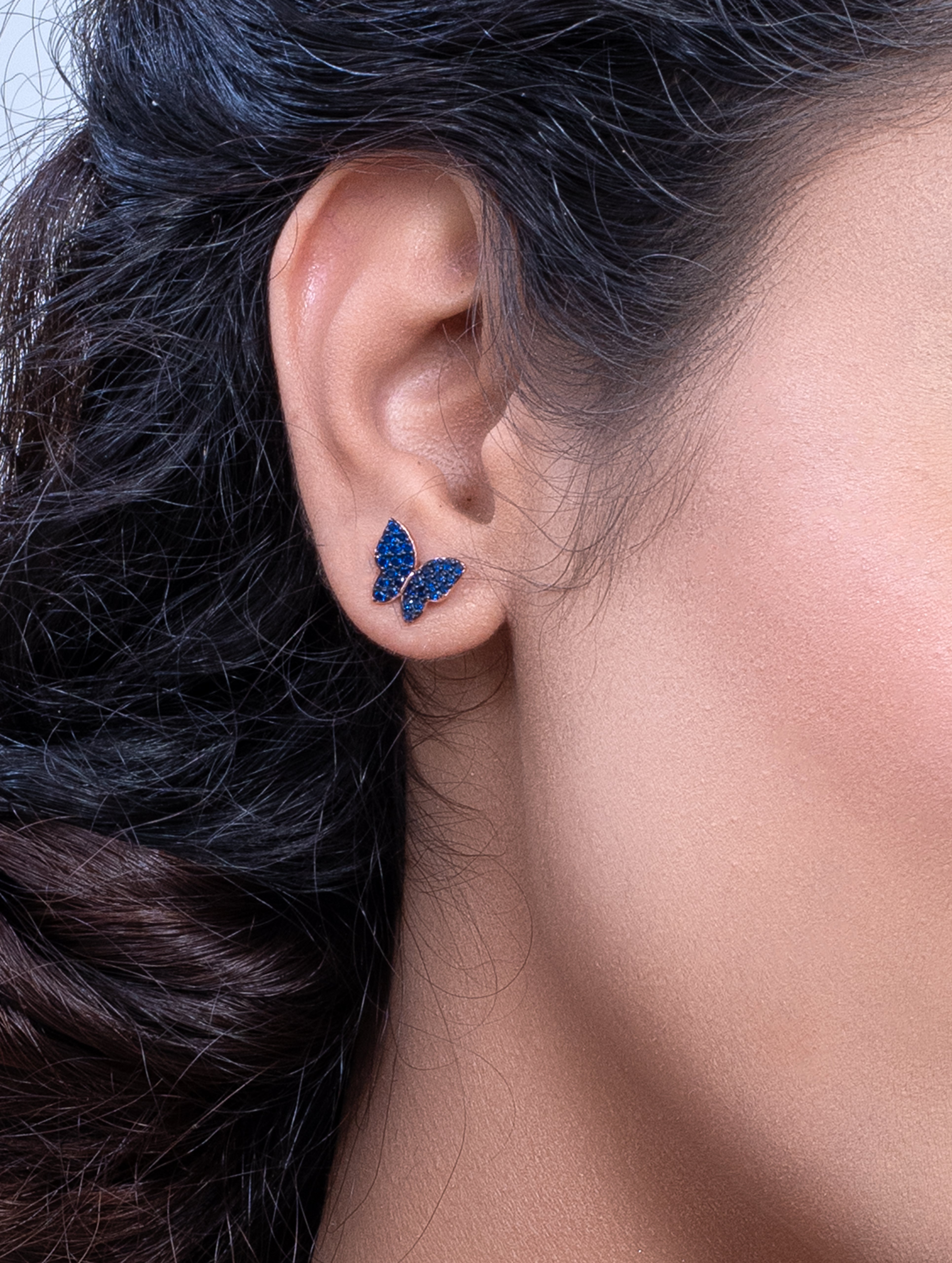 Blue Swarovski Glow Studs