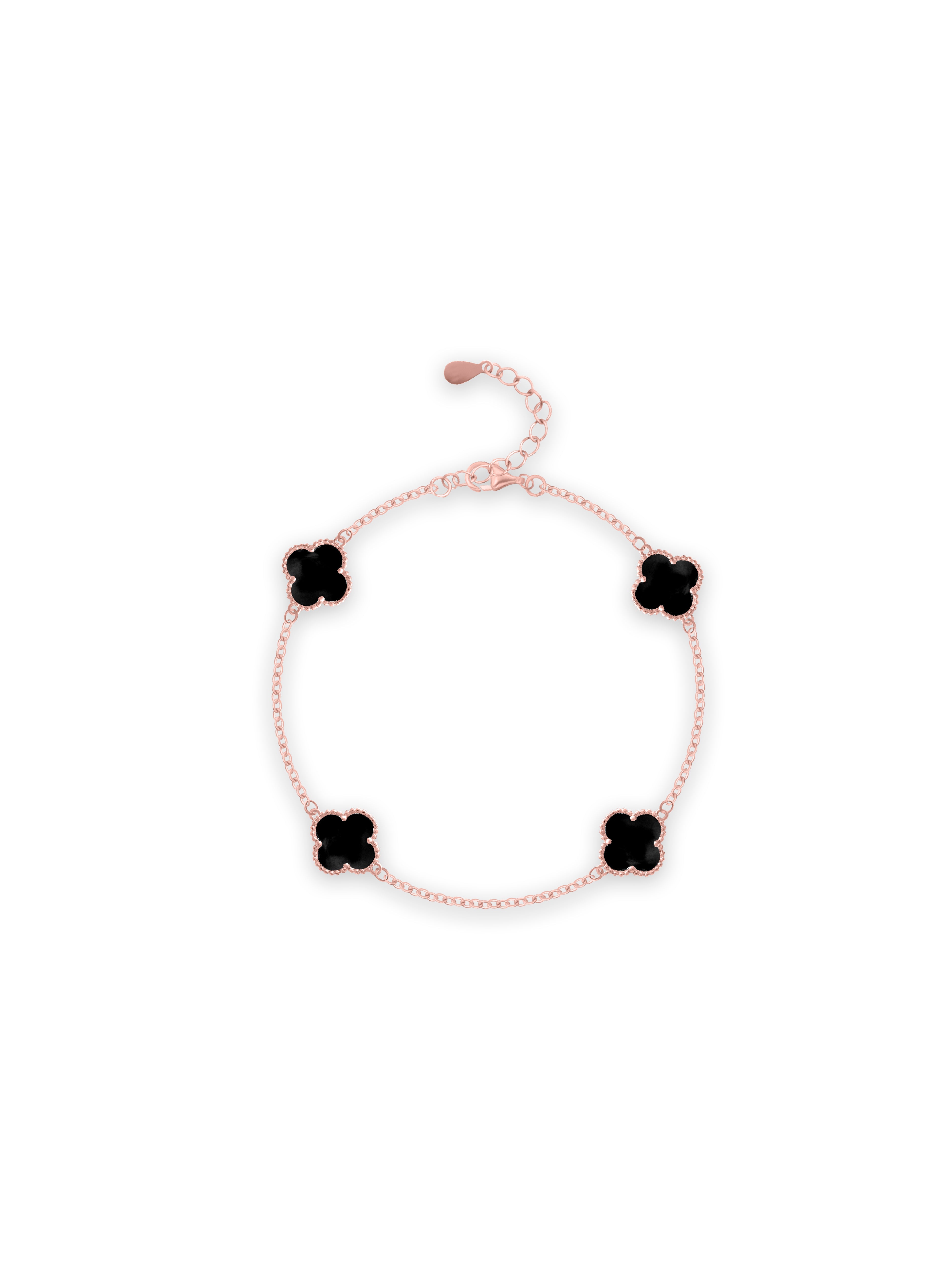 Silver Rose Gold Mother of Pearl Bracelet