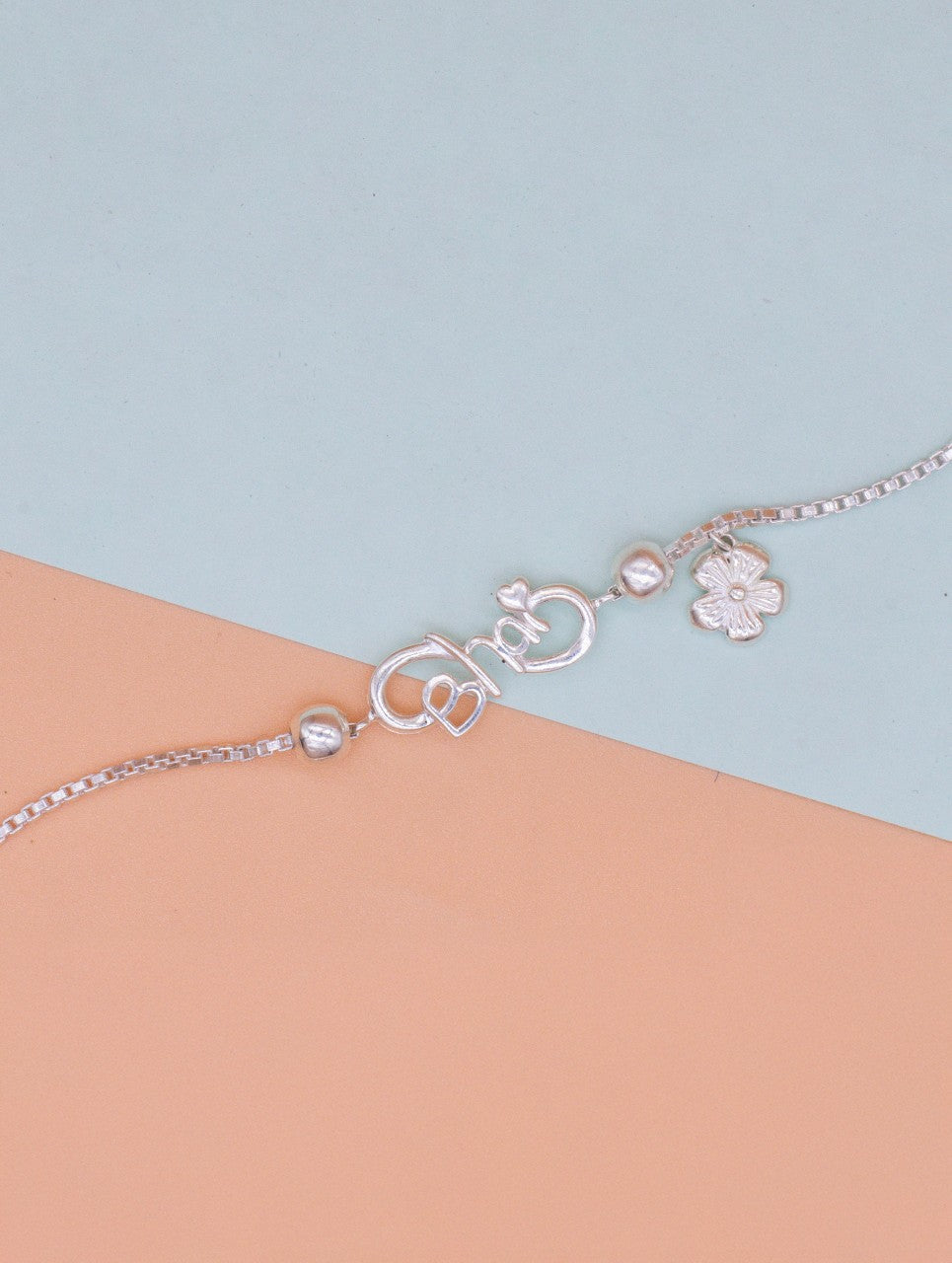 Premium Silver Bhai Rakhi – Rakshabandhan Special Alphabet Design