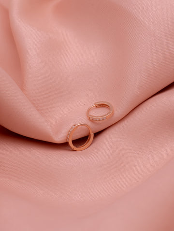 Rose Gold Minimalist Hoop Earrings